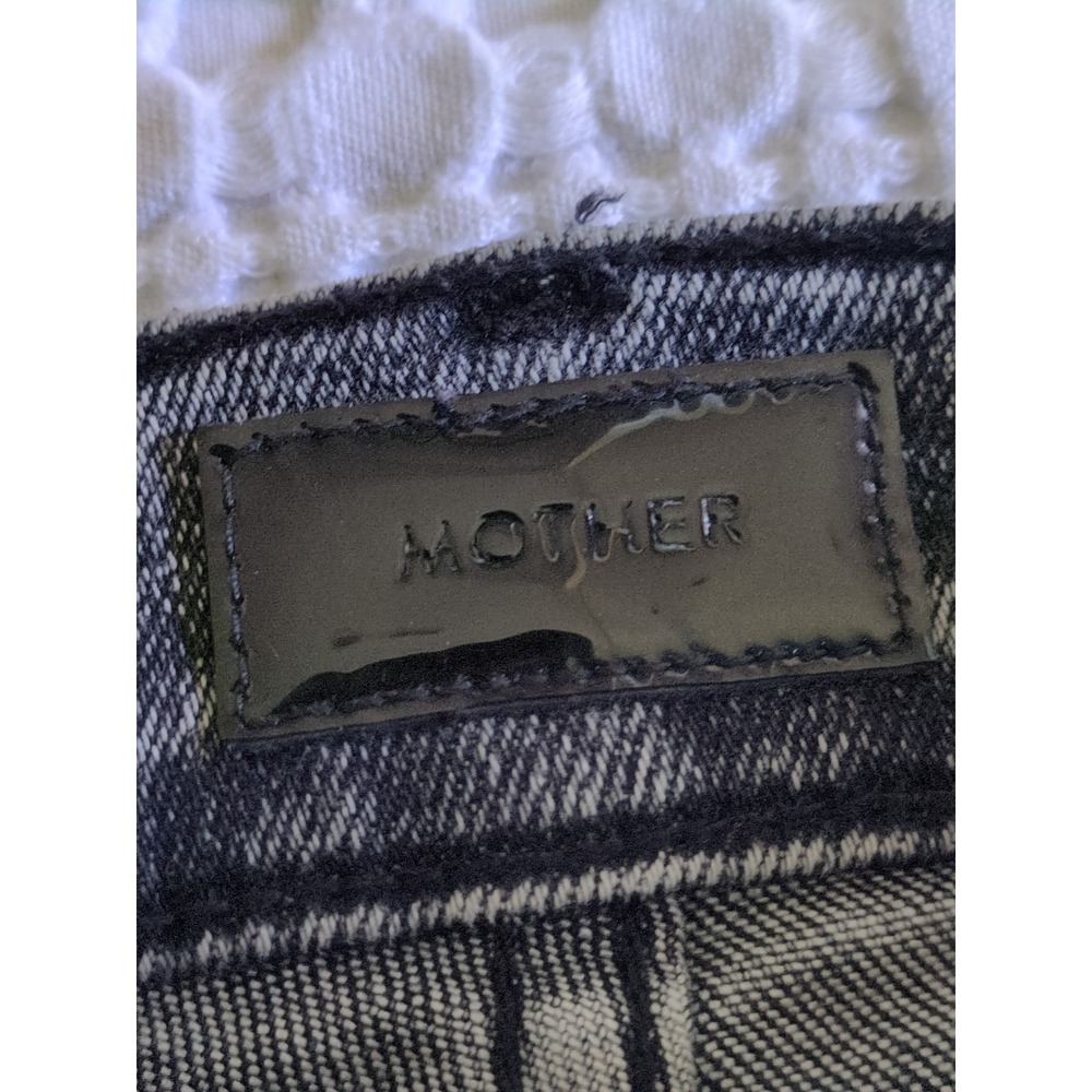Mother The Insider Crop Step Fray Train Stops Size 25 Black Raw Hem - Picture 10 of 13